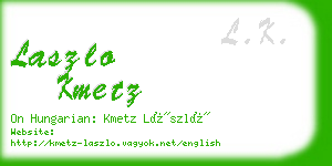 laszlo kmetz business card